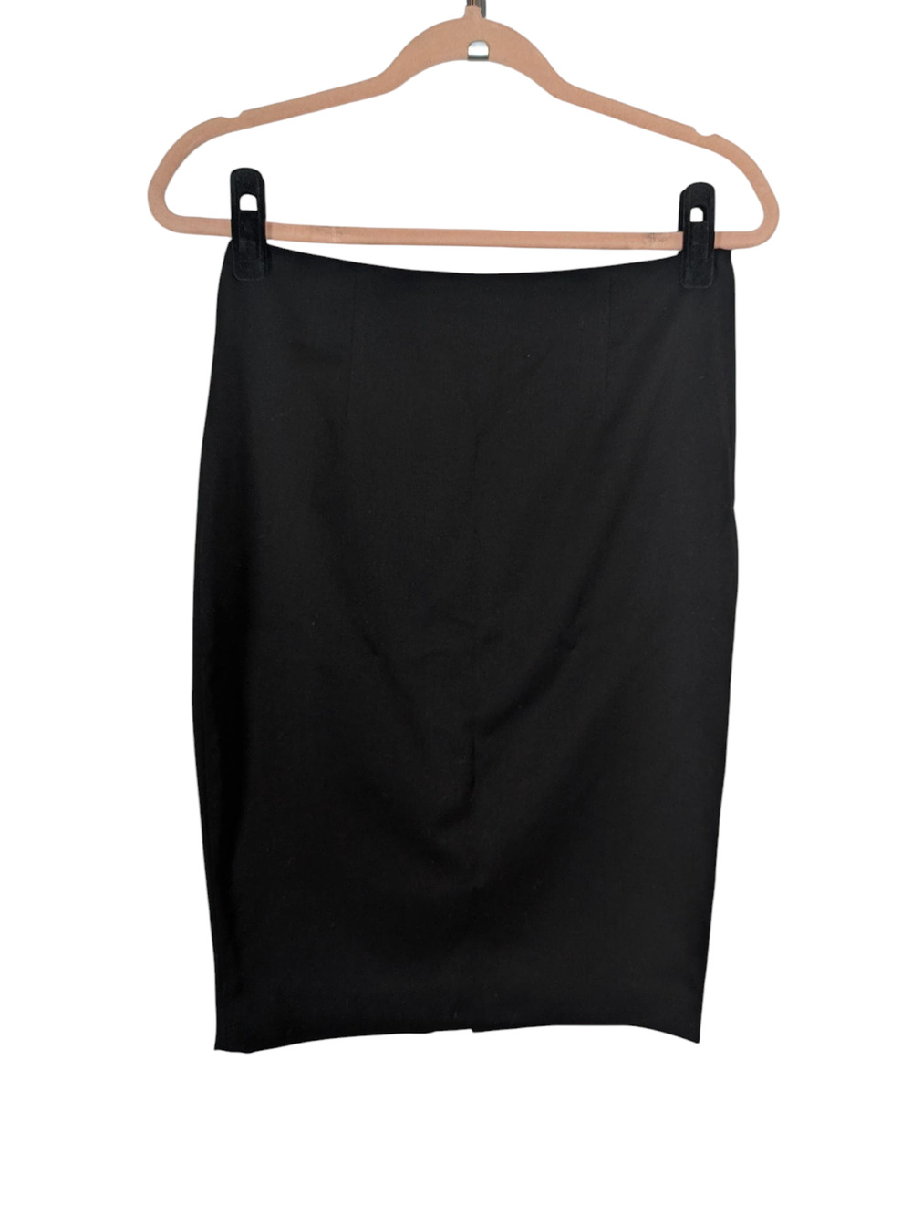 Havre Benard Size 2 Black Professional Pencil Skirt Side Zip Back Slit